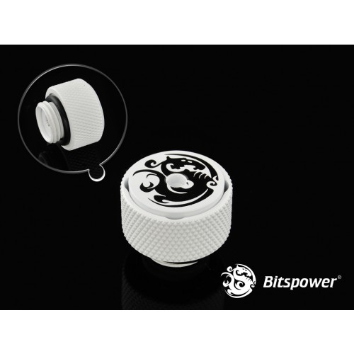 Bitspower G1/4" Deluxe White AIR-Exhaust Fitting