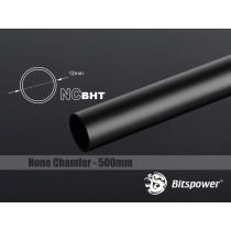 (2 PCS.) Bitspower None Chamfer Brass Hard Tubing OD12MM Carbon Black - Length 500 MM
