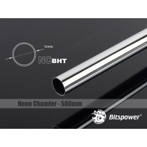 (2 PCS.) Bitspower None Chamfer Brass Hard Tubing OD14MM Shining Silver - Length 500 MM