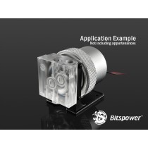 Bitspower D5 MOD Package (Clear Acrylic TOP S + MOD Kit V2 Silver 2)
