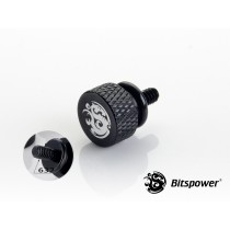 Bitspower Logo Aluminum Thumb Screw For 632 (Black) 4 pcs.