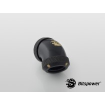 Bitspower Matt Black Enhance 45-Degree Dual Multi-Link Adapter For OD 12MM