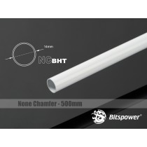 (2 PCS.) Bitspower None Chamfer Brass Hard Tubing OD14MM Deluxe White - Length 500 MM