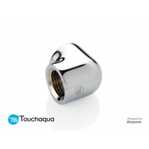 (2 PCS) Touchaqua 90-Degree With Dual Inner G1/4" Extender Fitting (Glorious Silver)
