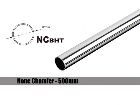 (2 PCS.) Bitspower None Chamfer Brass Hard Tubing OD12MM Shining Silver - Length 500 MM