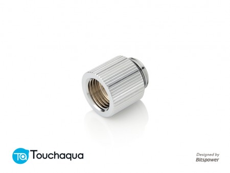 (2 PCS) Touchaqua G1/4" IG1/4" Extender Fitting - 15MM (Glorious Silver)