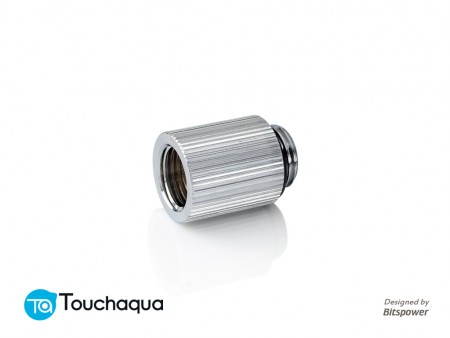 (2 PCS) Touchaqua G1/4" IG1/4" Extender Fitting - 20MM (Glorious Silver)