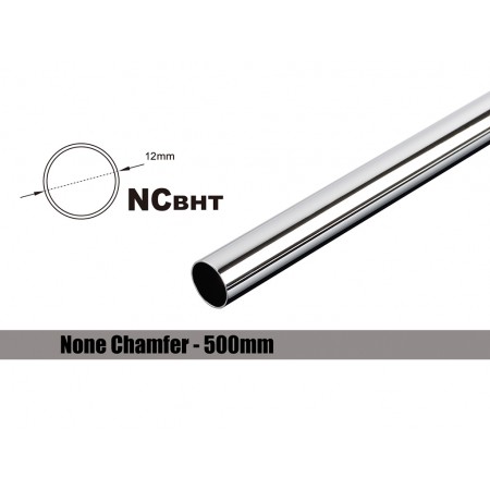 (2 PCS.) Bitspower None Chamfer Brass Hard Tubing OD12MM Shining Silver - Length 500 MM